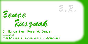 bence rusznak business card