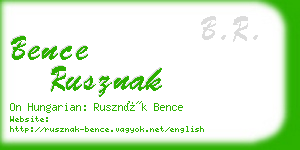 bence rusznak business card